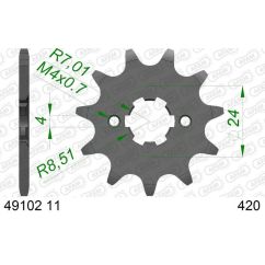 Pignon AFAM acier standard - 420