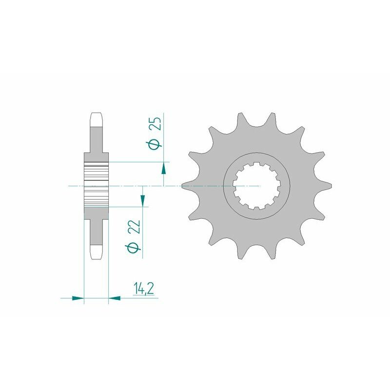 Pignon AFAM acier standard - 525