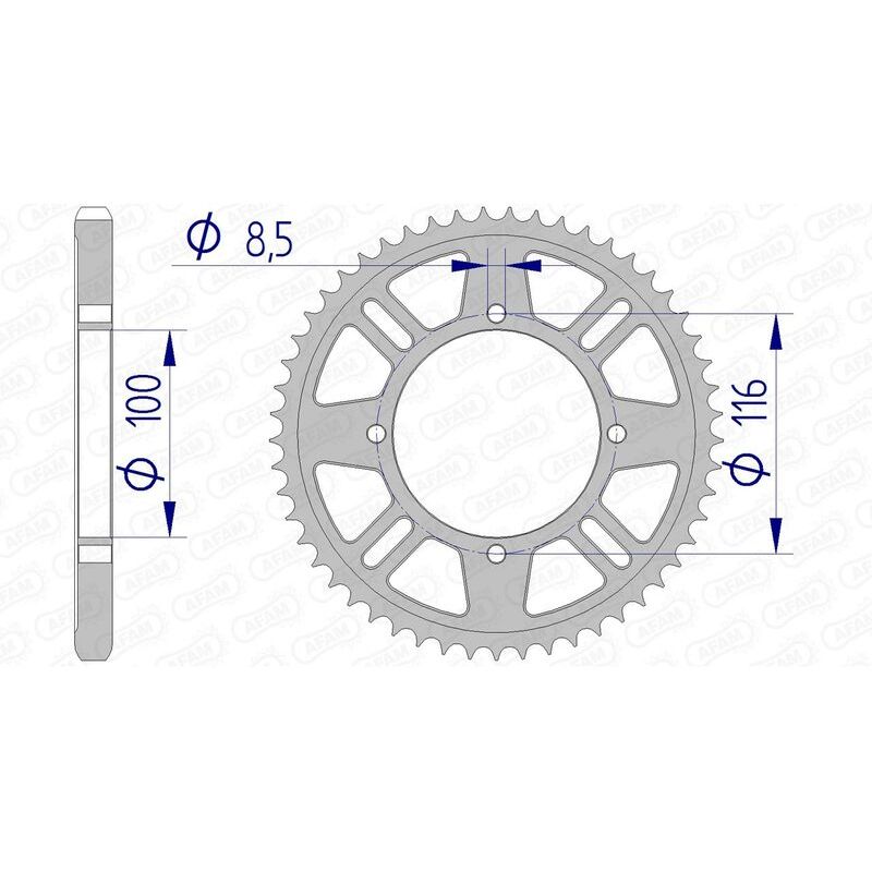 Couronne AFAM alu standard - 428