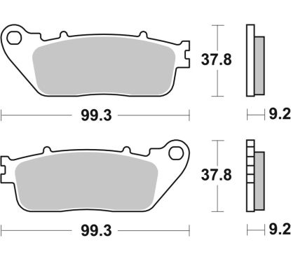 Plaquettes de frein BREMBO route carbone céramique - 07HO13CC