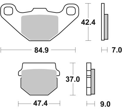 Plaquettes de frein BREMBO route carbone céramique - 07KA0717