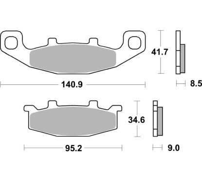 Plaquettes de frein BREMBO route métal fritté - 07KA09SA