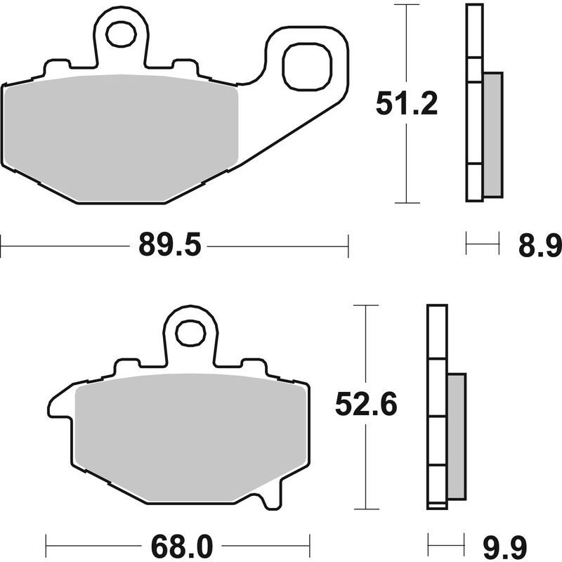 Plaquettes de frein BREMBO route métal fritté - 07KA16SP Plaquettes de frein BREMBO route métal fritté - 07KA16SP