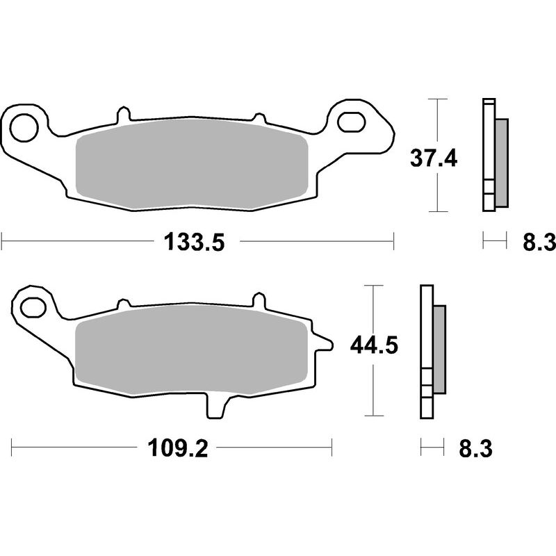 Plaquettes de frein BREMBO route carbone céramique - 07KA1907 Plaquettes de frein BREMBO route carbone céramique - 07KA1907