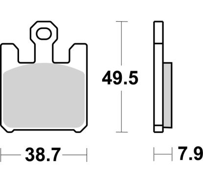 Plaquettes de frein BREMBO route métal fritté - 07SU26LA