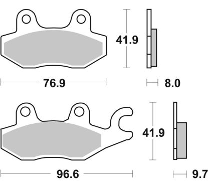 Plaquettes de frein BREMBO route métal fritté - 07YA20SP