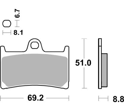 Plaquettes de frein BREMBO type 07YA23 SR métal fritté - sport