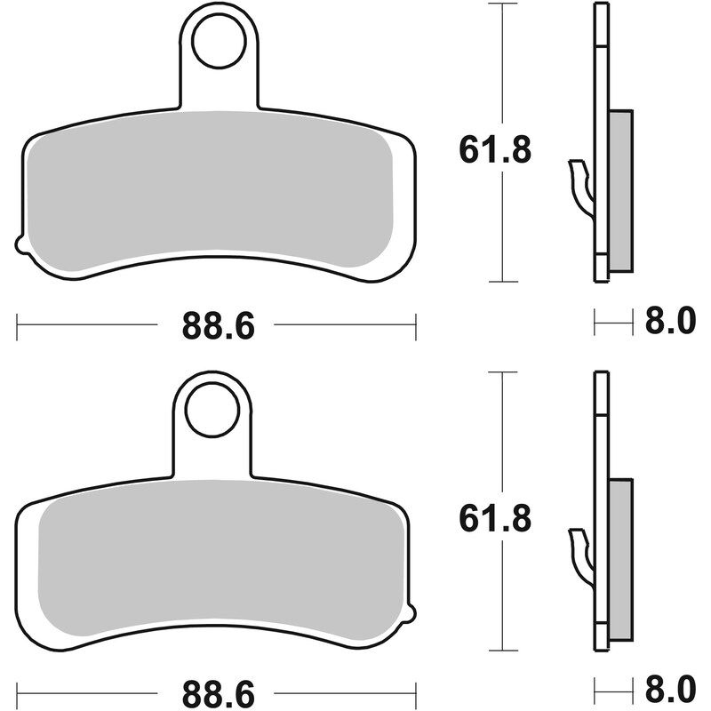 Plaquettes de frein BREMBO route métal fritté - 07HD15SA Plaquettes de frein BREMBO route métal fritté - 07HD15SA
