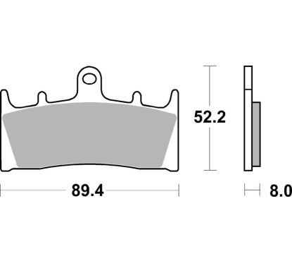 Plaquettes de frein BREMBO route métal fritté - 07SU19SA