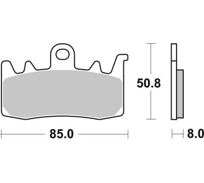 Plaquettes de frein BREMBO route/sport métal fritté - 07BB38SR