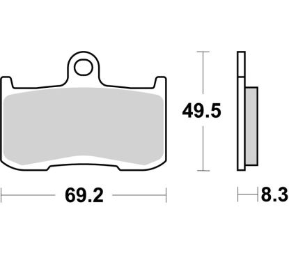 Plaquettes de frein BREMBO route/sport métal fritté - 07KA23SR