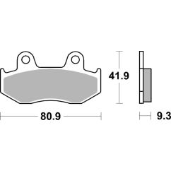 Plaquettes de frein BREMBO Scooter métal fritté - 07038XS
