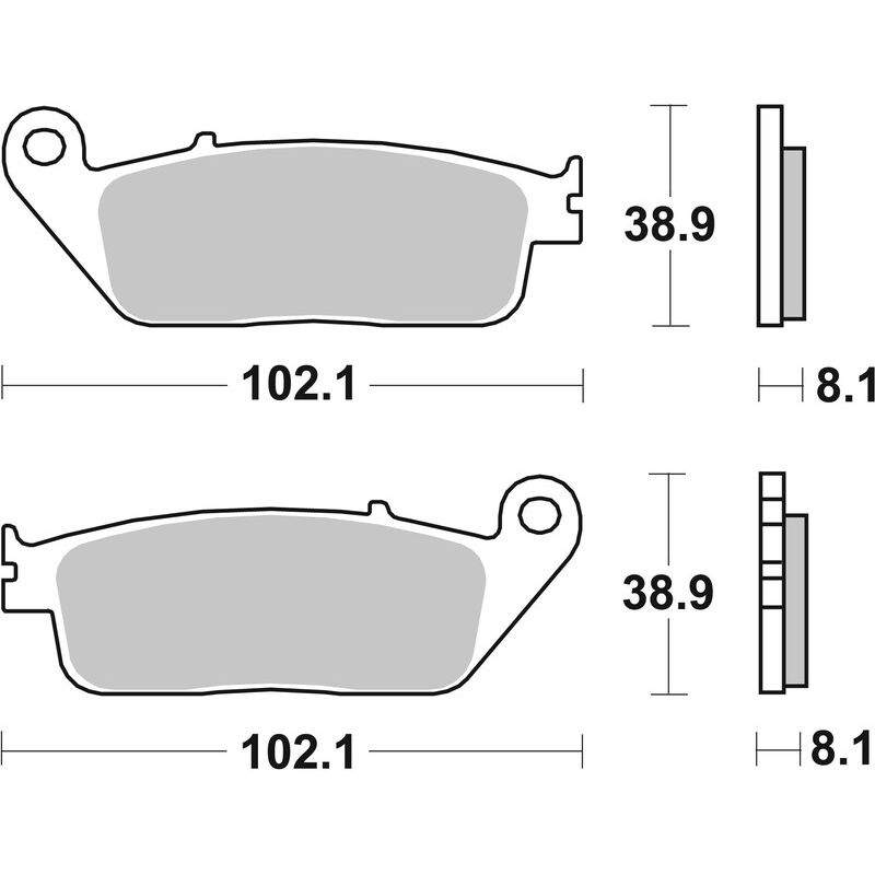 Plaquettes de frein BREMBO route métal fritté - 07HO30SA Plaquettes de frein BREMBO route métal fritté - 07HO30SA