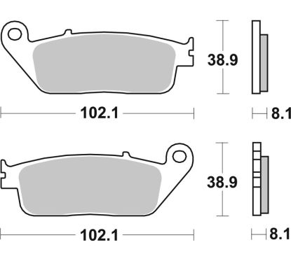 Plaquettes de frein BREMBO Scooter métal fritté - 07074XS