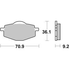 Plaquettes de frein BREMBO route carbone céramique - 07YA1407