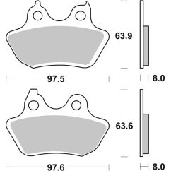 Plaquettes de frein BREMBO route métal fritté - 07HD18SP Plaquettes de frein BREMBO route métal fritté - 07HD18SP