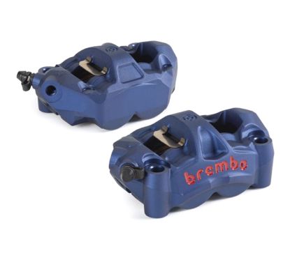 Étrier de frein avant gauche BREMBO UPGRADE M50 ø30mm - bleu logo rouge