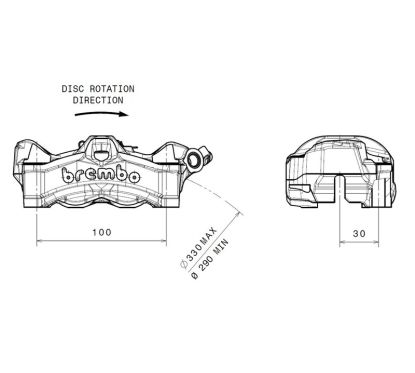 Etrier de frein avant gauche BREMBO Stylema noir