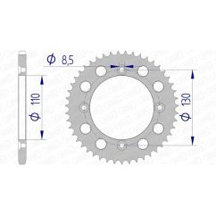 Couronne AFAM alu standard - 420