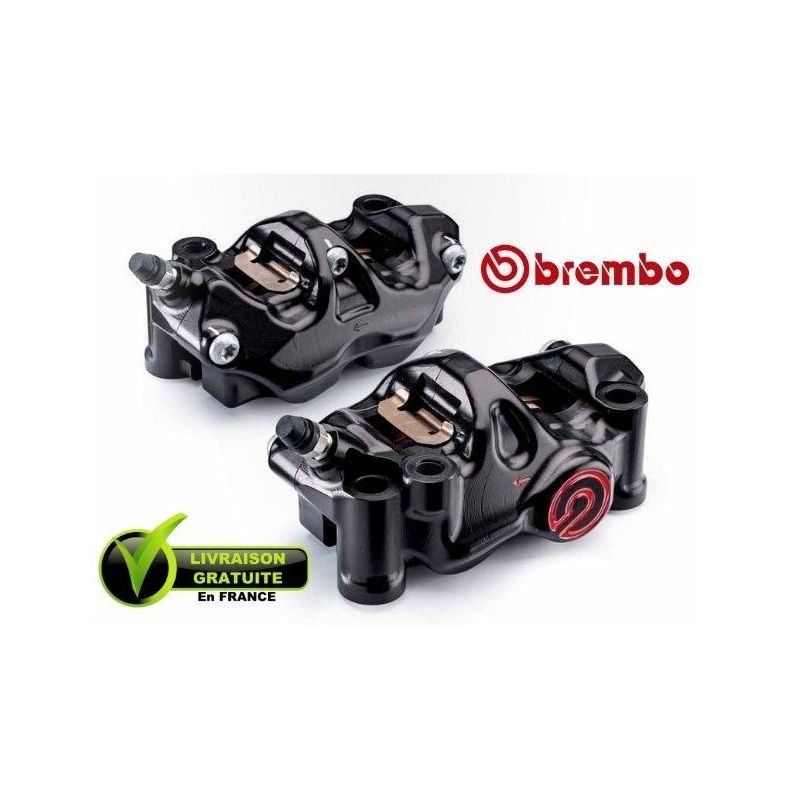 PACK BREMBO 2 ETRIERS .484 CNC RADIAUX NOIR 4X32 ENTRAXE 108