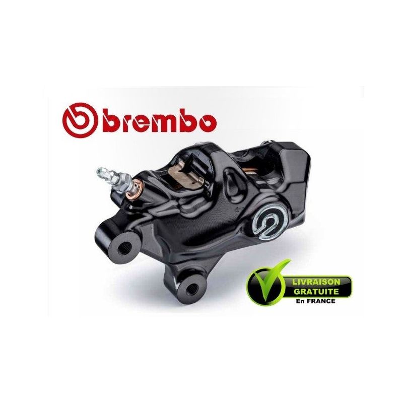 ETRIER BREMBO AXIAL .484 GAUCHE CNC AXIAL NOIR + LOGO 4X32 ENTRAXE 69,1MM