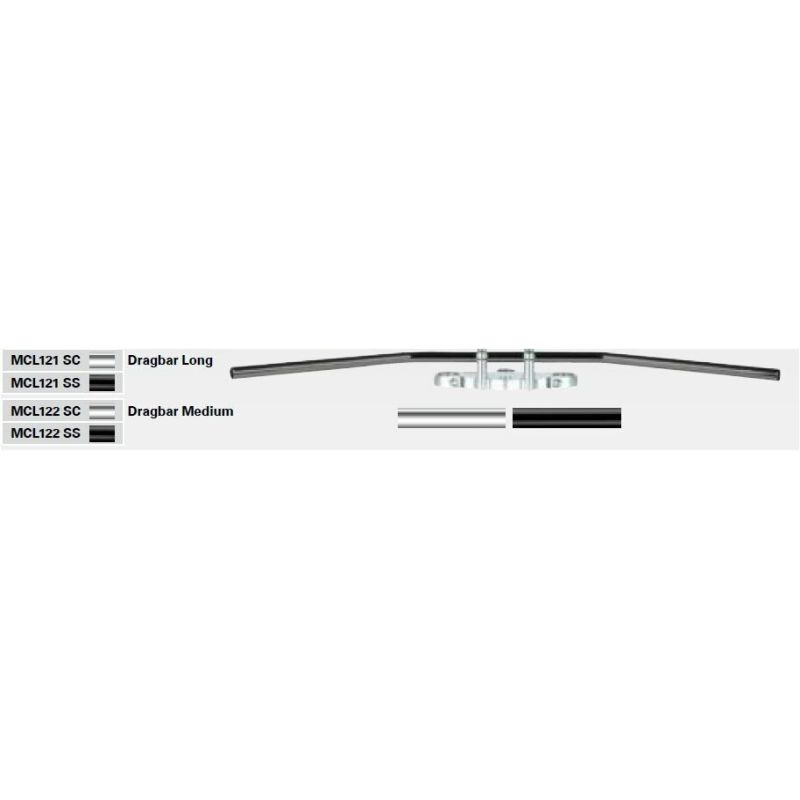 HBAR 22MM DRAGBAR LONG STL CHR HBAR 22MM DRAGBAR LONG STL CHR
