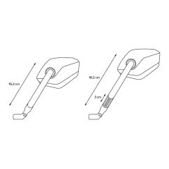 BAR END MIRROR SPORT