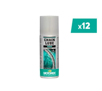 Lubrifiant chaîne MOTOREX Chainlube Road Strong - spray 56ml x12