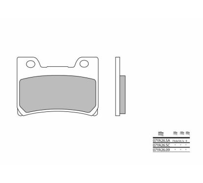 Plaquettes de frein BREMBO route carbone céramique - 07YA2609