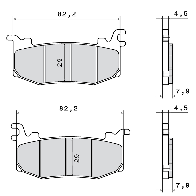 Plaquettes de frein BREMBO Racing métal fritté - M588Z04 Plaquettes de frein BREMBO Racing métal fritté - M588Z04
