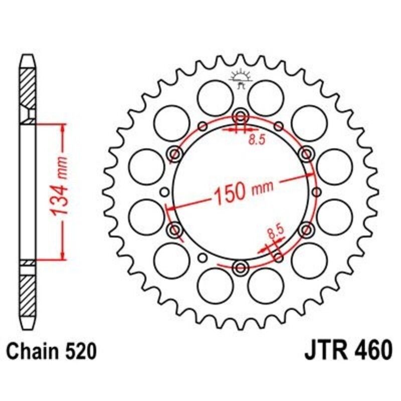 Couronne JT SPROCKETS Acier Standard - 520 Couronne JT SPROCKETS Acier Standard - 520