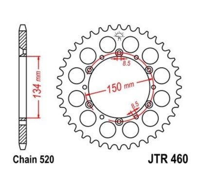 Couronne JT SPROCKETS Acier Standard - 520