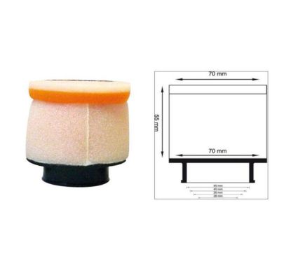 Filtre à air cylindrique TWIN AIR Ø35mm - 158974