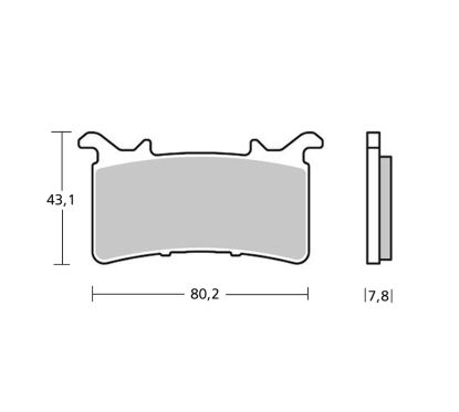 Plaquettes de frein BREMBO UPGRADE Type M578 Z04 métal fritté - 107A48634