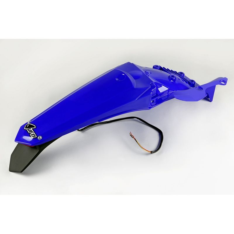 Garde-boue arrière + support de plaque avec feu UFO bleu Yamaha WR250F Garde-boue arrière + support de plaque avec feu UFO bleu Yamaha WR250F