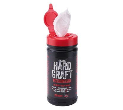 Lingettes lisses multi-usages DRAPER Hard Graft (pot de 80)