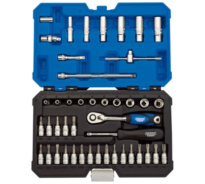 Coffret douilles & cliquet 1/4’’ DRAPER métrique (44 pièces)