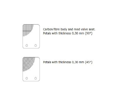 Clapet MALOSSI VL13 pétale carbone 0,30mm 45°