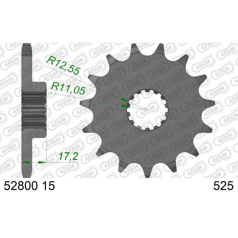 Pignon AFAM acier standard - 525