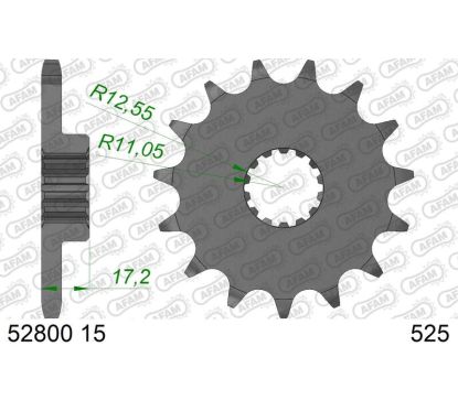 Pignon AFAM acier standard - 525