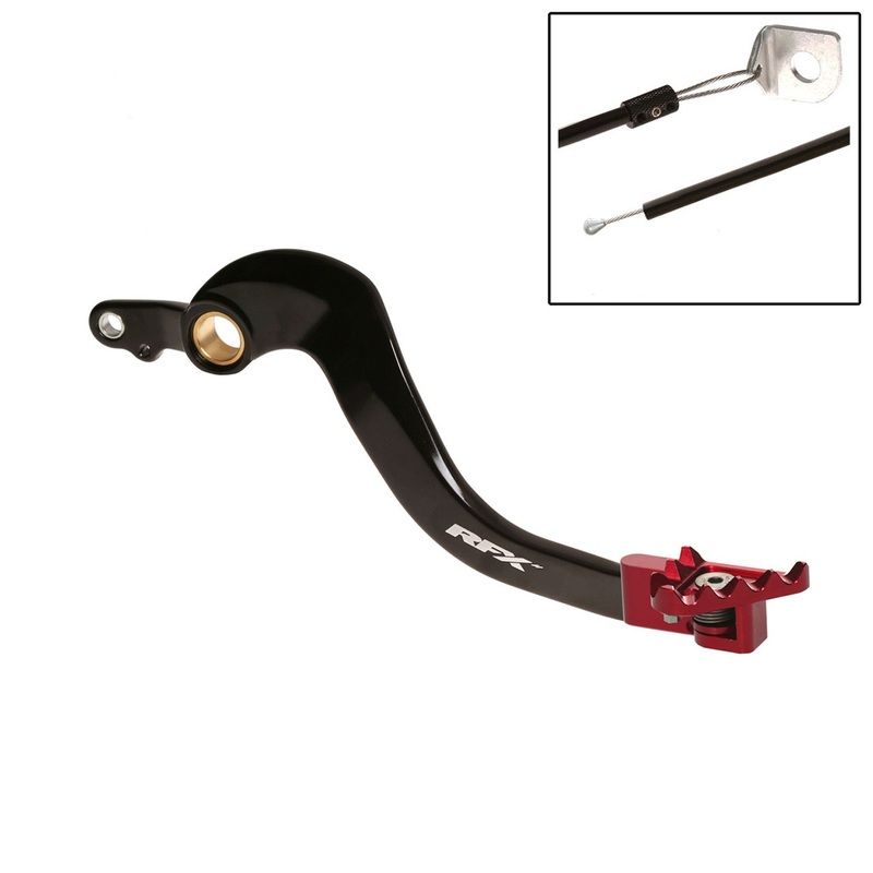 Pédale de frein RFX Pro Series - embout repliable - noir/rouge