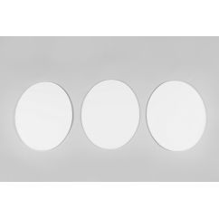 KIT UNI OVAL PLATE WH 3PC