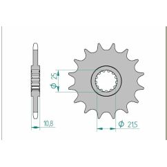 Kit chaîne AFAM 520XMR3 15/46 standard - couronne standard