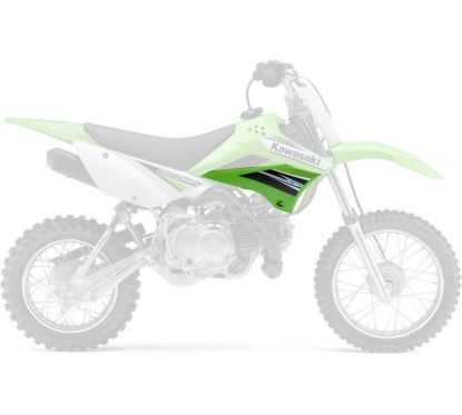 Plaque numéro frontale UFO blanc Kawasaki KLX110