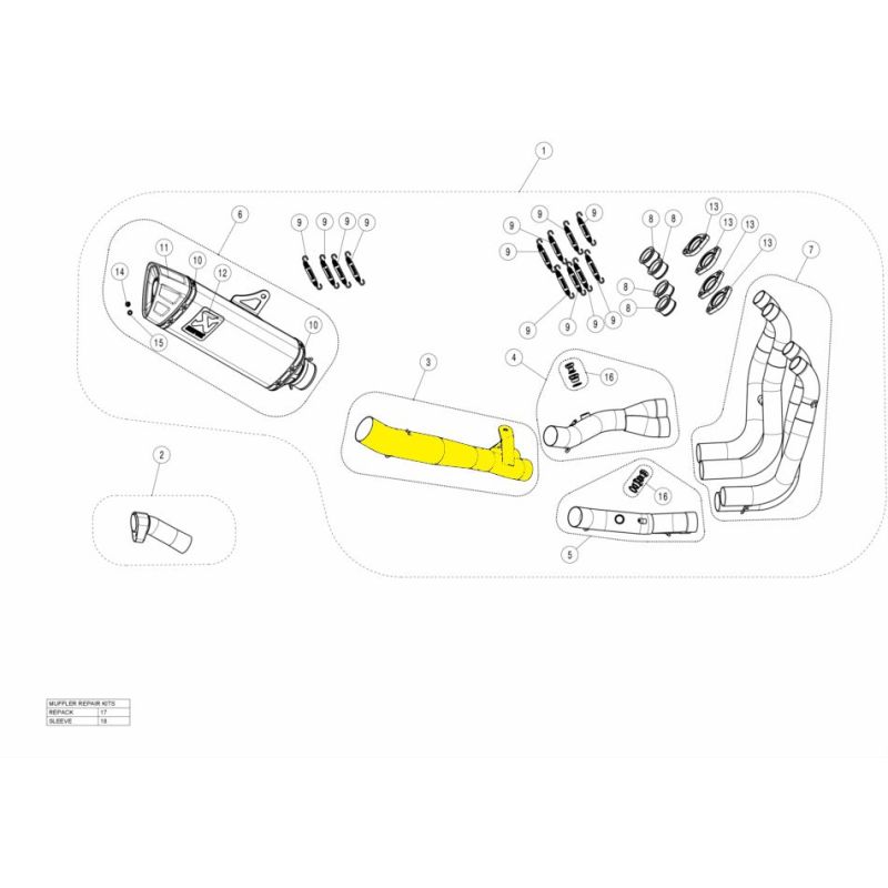 LINK PIPE SS HAYABUSA 18602439