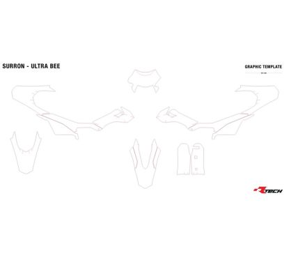 Kit plastique RACETECH - Replica 6 pièces