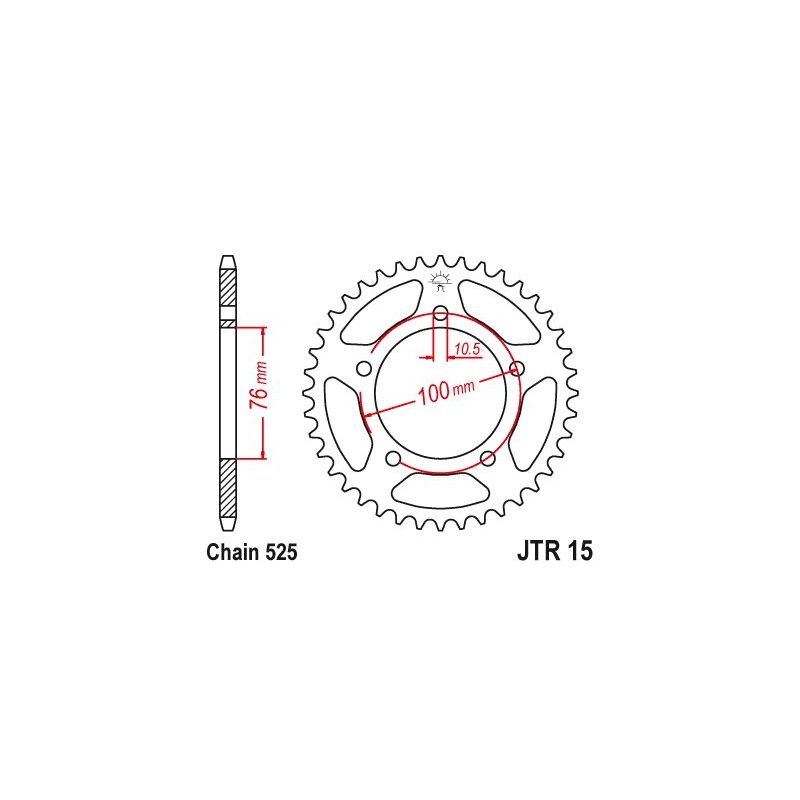 SPROCKET REAR 52T 428 12101132