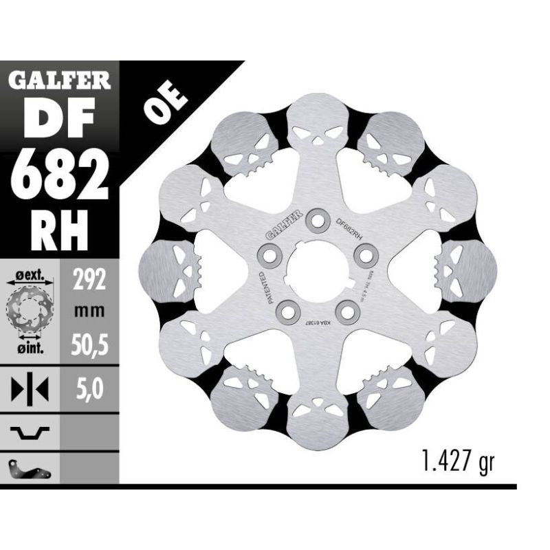 BRAKE DISC FIXED SKULL 17104219