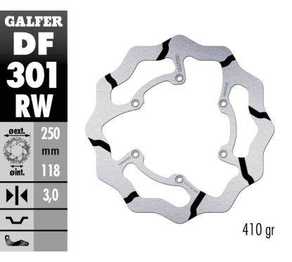 BRAKE DISC FIXED WAVE GROOVED 17111729