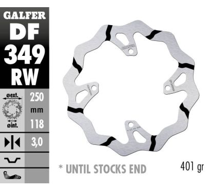 BRAKE DISC FIXED WAVE GROOVED 17111731